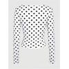 image:imageMakeMeChic Womens Y2k Polka Dots T Shirts Boat Neck Long Sleeve Fitted Going Out TopsWhite