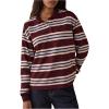 image:imageMakeMeChic Womens Rugby Shirt Striped Tops Long Sleeve Fall Tops Y2k Preppy Tee ShirtsBrown Shirt