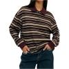 image:imageMakeMeChic Womens Rugby Shirt Striped Tops Long Sleeve Fall Tops Y2k Preppy Tee ShirtsChocolate Brown