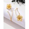 image:imageMakeMeChic Beach Gold Arm Cuff Jewelry for Women Bangle Band Armlet Flower Upper Arm Cuff Bracelet Summer Beach EssentialsGold Floral