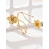 image:imageMakeMeChic Beach Gold Arm Cuff Jewelry for Women Bangle Band Armlet Flower Upper Arm Cuff Bracelet Summer Beach EssentialsGold Floral