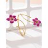 image:imageMakeMeChic Beach Gold Arm Cuff Jewelry for Women Bangle Band Armlet Flower Upper Arm Cuff Bracelet Summer Beach EssentialsHot Pink