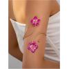 image:imageMakeMeChic Beach Gold Arm Cuff Jewelry for Women Bangle Band Armlet Flower Upper Arm Cuff Bracelet Summer Beach EssentialsHot Pink