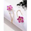 image:imageMakeMeChic Beach Gold Arm Cuff Jewelry for Women Bangle Band Armlet Flower Upper Arm Cuff Bracelet Summer Beach EssentialsHot Pink