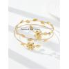 image:imageMakeMeChic Beach Gold Arm Cuff Jewelry for Women Bangle Band Armlet Flower Upper Arm Cuff Bracelet Summer Beach EssentialsLeaf and Flower