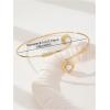 image:imageMakeMeChic Beach Gold Arm Cuff Jewelry for Women Bangle Band Armlet Flower Upper Arm Cuff Bracelet Summer Beach EssentialsOpal Gold