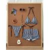 image:imageMakeMeChic Womens Bikini with Shorts Striped Bikini Set Halter Triangle Tie Backless Y2K SwimsuitMulticolor