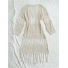 image:imageMakeMeChic Womens Boho Tops Crochet Long Cardigan Sweater Tassel Long Sleeve Hollow Out Fall OutfitsApricot