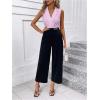 image:imageMakeMeChic Womens Collared Bodysuits Wrap V Neck Sleeveless Dressy Business Casual Blouse TopsMauve Purple