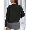 image:imageMakeMeChic Womens Cropped Pullover Sweater Crew Neck Long Sleeve Lightweight Knit Cozy SweatersBlack