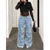 image:imageMakeMeChic Womens Floral Lace Tee Bodysuit Long Sleeve Crew Neck Sheer Leotard Tee TopsBlack