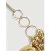 image:imageMakeMeChic Womens Metallic Glitter Sequin Halter Top Ring Linked Summer Y2K Party Tops ClubwearGold