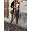 image:imageMakeMeChic Womens Open Front Long Fringe Cardigan Western Long Sleeve Boho Cardigan SweaterBlack