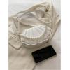 image:imageMakeMeChic Womens Seashell Shape Pearl Croccbody Handbag Leather Flap Adjustable Strap Shoulder BagWhite