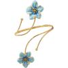image:imageMakeMeChic Beach Gold Arm Cuff Jewelry for Women Bangle Band Armlet Flower Upper Arm Cuff Bracelet Summer Beach EssentialsBlue