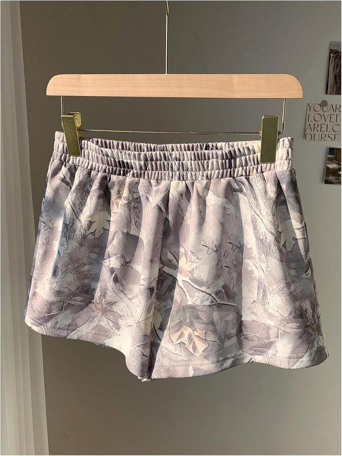 image:imageMakeMeChic Womens Camo Shorts Athletic Sports Running Boxer Workout Sweat ShortsMulticolor