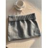image:imageMAKEMECHIC Womens Mini Knit Skirt Bodycon Low Waisted Ribbed Sweater SkirtsGrey