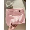 image:imageMAKEMECHIC Womens Mini Knit Skirt Bodycon Low Waisted Ribbed Sweater SkirtsPink