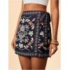 image:imageMAKEMECHIC Womens Summer Boho Wrap Mini Skirt Beach Vacation Short SkirtsBlack