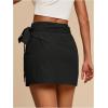 image:imageMAKEMECHIC Womens Summer Boho Wrap Mini Skirt Beach Vacation Short SkirtsBlack Solid
