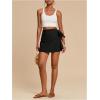 image:imageMAKEMECHIC Womens Summer Boho Wrap Mini Skirt Beach Vacation Short SkirtsBlack Solid