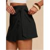 image:imageMAKEMECHIC Womens Summer Boho Wrap Mini Skirt Beach Vacation Short SkirtsBlack Solid