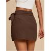 image:imageMAKEMECHIC Womens Summer Boho Wrap Mini Skirt Beach Vacation Short SkirtsCoffee Brown