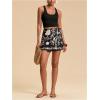 image:imageMAKEMECHIC Womens Summer Boho Wrap Mini Skirt Beach Vacation Short SkirtsFloral Black