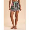 image:imageMAKEMECHIC Womens Summer Boho Wrap Mini Skirt Beach Vacation Short SkirtsGreen Floral