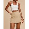 image:imageMAKEMECHIC Womens Summer Boho Wrap Mini Skirt Beach Vacation Short SkirtsKhaki