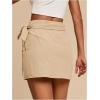image:imageMAKEMECHIC Womens Summer Boho Wrap Mini Skirt Beach Vacation Short SkirtsKhaki