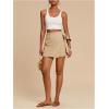 image:imageMAKEMECHIC Womens Summer Boho Wrap Mini Skirt Beach Vacation Short SkirtsKhaki