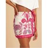 image:imageMAKEMECHIC Womens Summer Boho Wrap Mini Skirt Beach Vacation Short SkirtsPink Shell Print