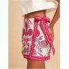 image:imageMAKEMECHIC Womens Summer Boho Wrap Mini Skirt Beach Vacation Short SkirtsPink Shell Print