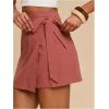image:imageMAKEMECHIC Womens Summer Boho Wrap Mini Skirt Beach Vacation Short SkirtsRust Brown