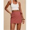 image:imageMAKEMECHIC Womens Summer Boho Wrap Mini Skirt Beach Vacation Short SkirtsRust Brown