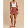 image:imageMAKEMECHIC Womens Summer Boho Wrap Mini Skirt Beach Vacation Short SkirtsRust Brown