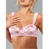 image:imageMakeMeChic Womens 2 Piece Valentines Lingerie Sets Satin Heart Print Bow Underwire Bra and Thongs SetPink