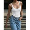 image:imageMakeMeChic Womens Backless Sleeveless Top Round Neck Bodysuit Summer Beach Tank TopsWhite