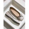 image:imageMakeMeChic Womens Bow Knot Polka Dots Flat Shoes Beaded Closed Toe PU Leather Spring Summer FlatsCoffee Brown