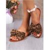 image:imageMakeMeChic Womens Bow Sandals Summer Beach Cute Flats Slides SlippersLeopard
