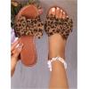 image:imageMakeMeChic Womens Bow Sandals Summer Beach Cute Flats Slides SlippersLeopard