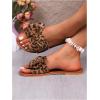 image:imageMakeMeChic Womens Bow Sandals Summer Beach Cute Flats Slides SlippersLeopard