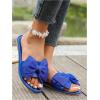 image:imageMakeMeChic Womens Bow Sandals Summer Beach Cute Flats Slides SlippersRoyal Blue