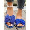 image:imageMakeMeChic Womens Bow Sandals Summer Beach Cute Flats Slides SlippersRoyal Blue
