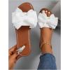 image:imageMakeMeChic Womens Bow Sandals Summer Beach Cute Flats Slides SlippersWhite