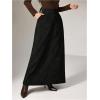 image:imageMakeMeChic Womens Business Casual Corduroy Skirt High Waisted Zip Up A Line Maxi SkirtsBlack
