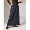image:imageMakeMeChic Womens Business Casual Corduroy Skirt High Waisted Zip Up A Line Maxi SkirtsGrey
