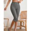 image:imageMakeMeChic Womens Capri Pants High Waist Leggings Soft Stretch Business Casual Yoga Dress PantsBlack B