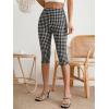 image:imageMakeMeChic Womens Capri Pants High Waist Leggings Soft Stretch Business Casual Yoga Dress PantsBlack B